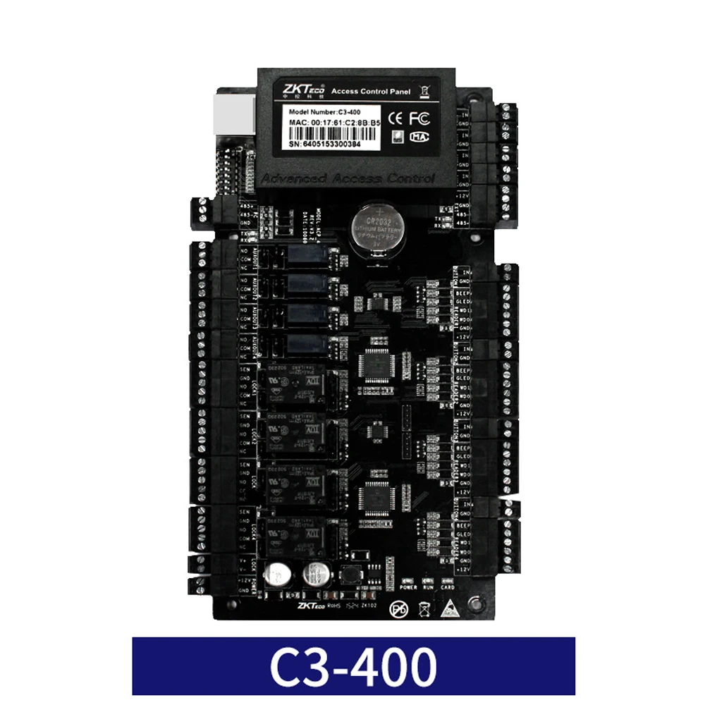 ZK C3-100/200/400 TCP IP Wiegand 26 панель управления доступом к двери доска для решения для обеспечения безопасности контроля доступа по отпечаткам Системы 30000 пользователей