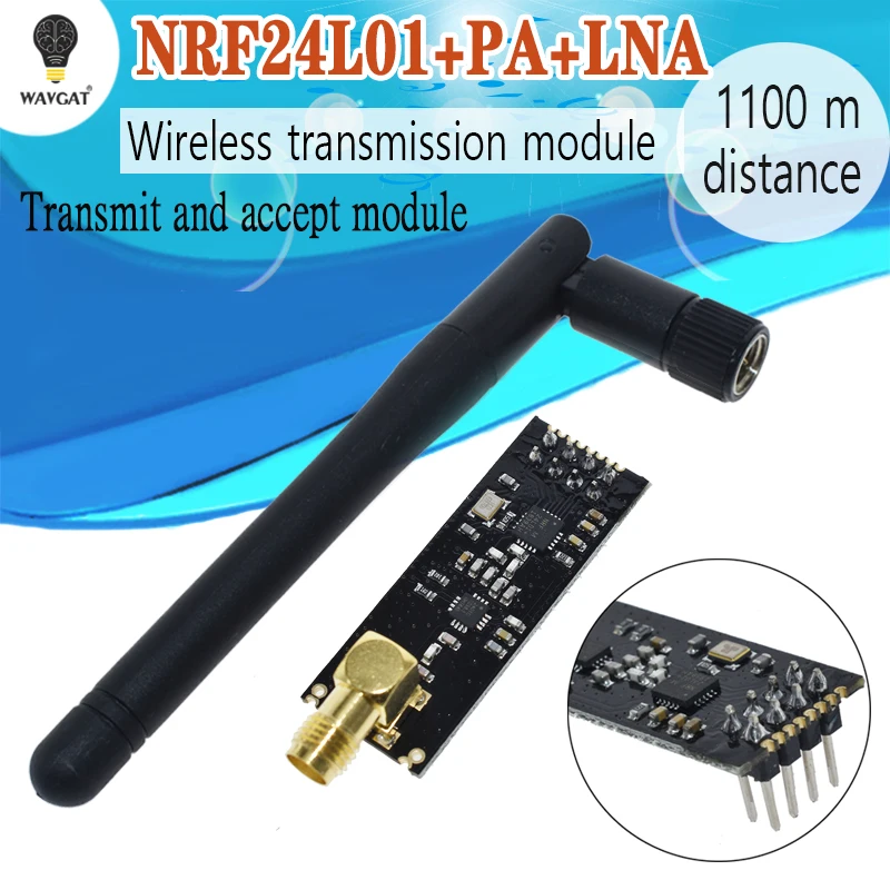 10 шт. NRF24L01 + PA LNA беспроводной модуль с антенной на 1000 метров большие расстояния