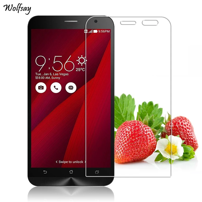 2 шт. Защитное стекло для Asus Zenfone Laser ZE601KL закаленное пленка телефона Wolfsay|screen protector