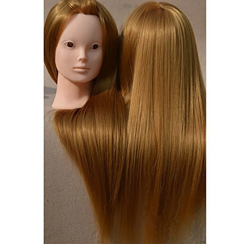22 дюймов 80% настоящие волосы парикмахерских Учебные головы манекены и макияж