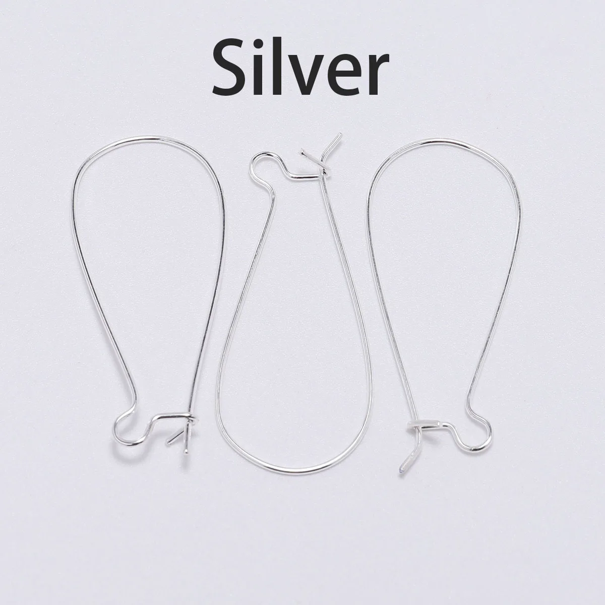Silver 50 шт./лот, серебро, золото, бронза, Французский рычаг, серьги, крючки, проволока для ушей, серьги, фурнитура для самостоятельного изготовления ювелирных изделий, аксессуары, принадлежности - Цвет: Silver