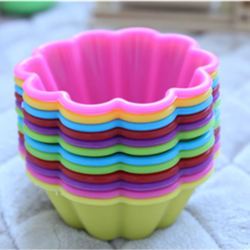 12PCS Muffin Silicone Mold Bakeware Cupcake Liners Baking Cake Decorating Tools Kitchen Accessories | Дом и сад