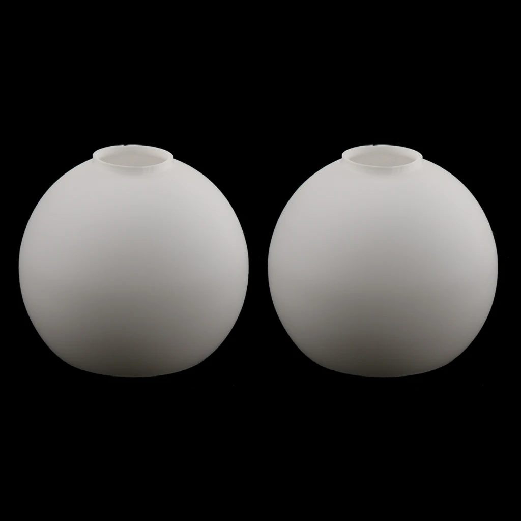 

2pcs E27 and E14 Light Holder Replacement White Glass Light Shade