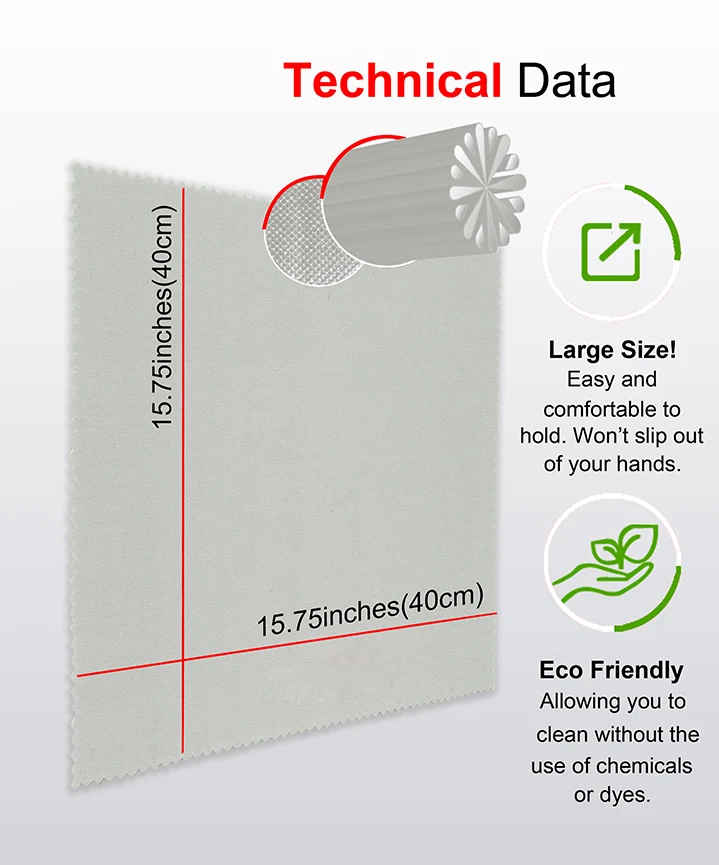 20pcslot 40x40cm large practice size microfiber cleaning cloth lens cleaner for eyeglasses camera screen phone tablet watch free global shipping