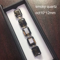 tbj natural smoky quartz oct1012mm approx 5 5ct natural loose gemstone for silver jewelry mouting 5pc in one lot