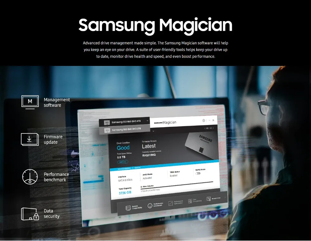 SAMSUNG 860 QVO 1 ТБ 4 ТБ SSD твердотельный жесткий диск Ноутбук твердотельный диск 1T disco duro interno 2T 4T дропшиппинг Disque