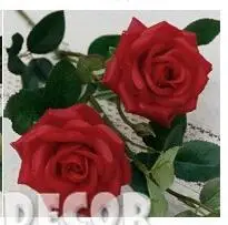 red 10 шт., настоящее прикосновение, 3 головки, длинная ветка/стебель, латексная роза на ощупь/Войлок, высокая имитация, Декоративные Искусственные Силиконовые розы, цветы - Цвет: red