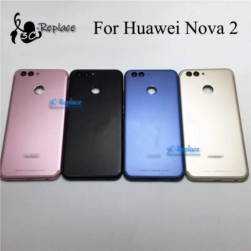 Для huawei Nova 2 PIC-AL00 PIC-L09 PIC-L29 PIC-TL00 PIC-LX9 задняя Батарея крышка дверца батарейного Корпус чехол сзади Стекло запчасти