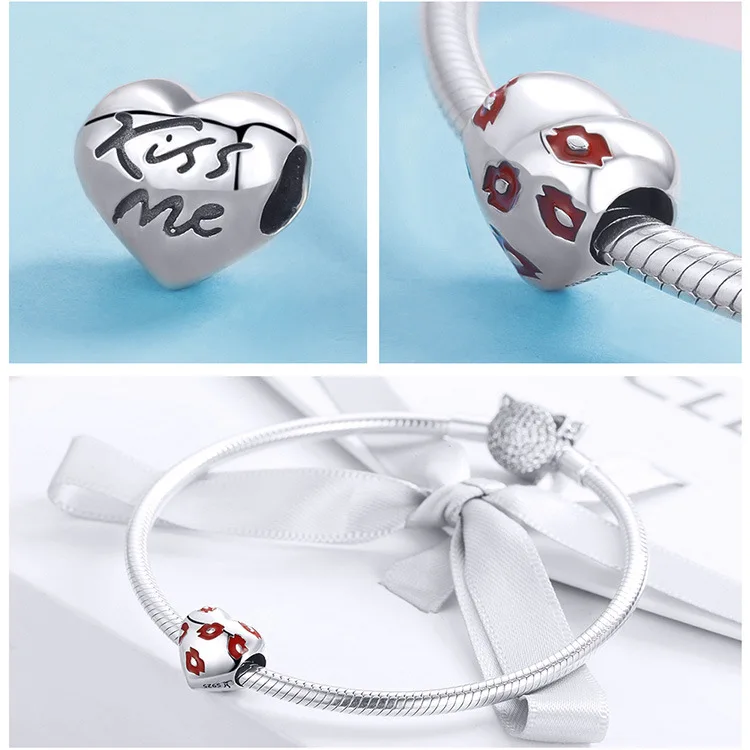 925 Серебряный ананас fit Pandora браслет кактус дерево бабочки бисер циркон губы сердце конфеты Подсолнух автомобиль талисманы для Браслет «сделай сам»