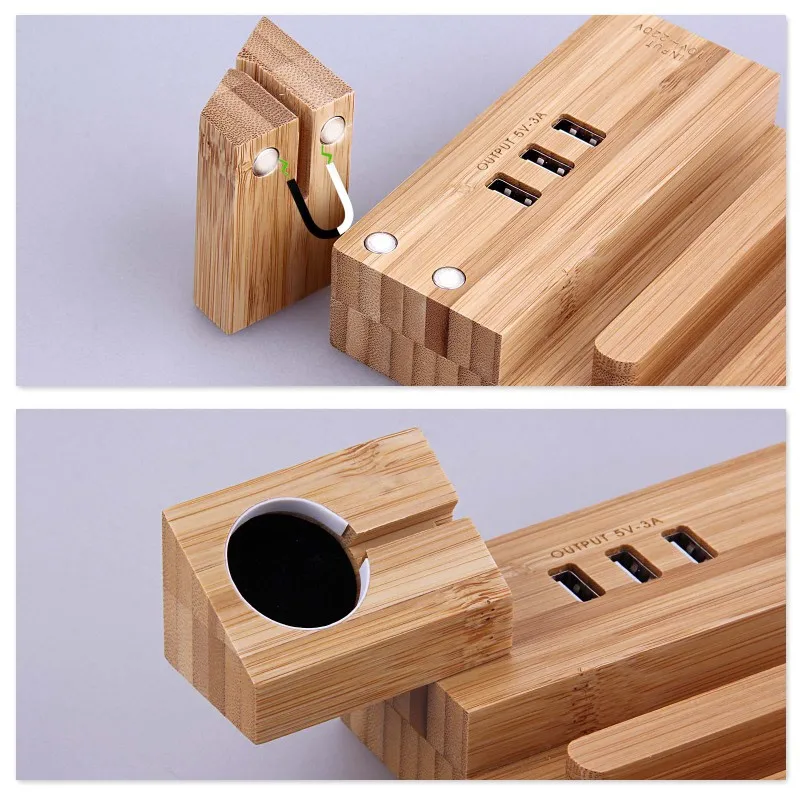 3-портовое usb-зарядное устройство для зарядки мобильного телефона подставка