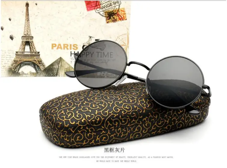 Новые мужские классические маленькие круглые солнцезащитные очки es steampunk