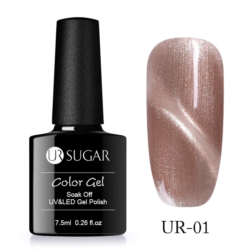 Ur Sugar 7,5 мл кошачий 3D Гель-лак для глаз розовое золото Магнитный Гель-лак Полупостоянный замачиваемый УФ-Гель-лак для ногтей гель-арт для ногтей - Цвет: UR-01