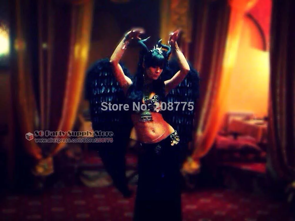 Черные белые оранжевые большие крылья Ангела для фотосъемки свадебный реквизит