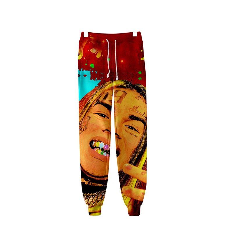 Забавные 3d штаны для бега LUCKYFRIDAYF 6ix9ine мужчин и женщин повседневные спортивные