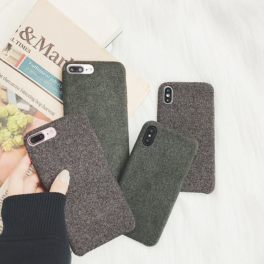 Модный зимний теплый тканевый чехол Boucho для iPhone X 8 plus 7 6S 6 чехлы телефонов 6plus |