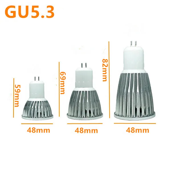 Светодиодная лампочка MR16 GU5.3 высокой мощности для прожектора приглушаемый Led