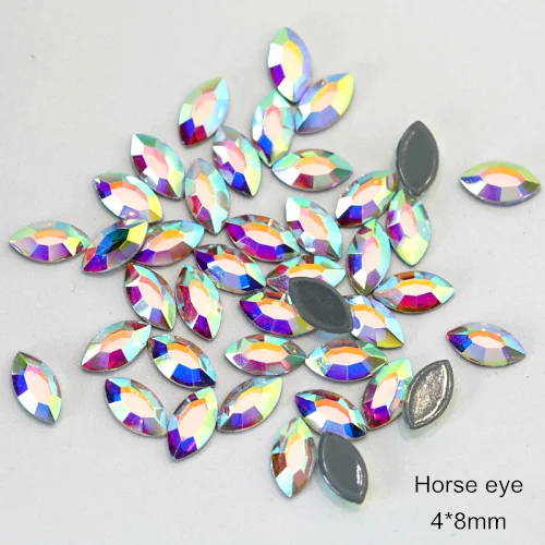 horse eye 4x8mm AAAAA качественные стразы специальной формы, стразы горячей фиксации, стразы горячей фиксации Y3853 - Цвет: horse eye 4x8mm