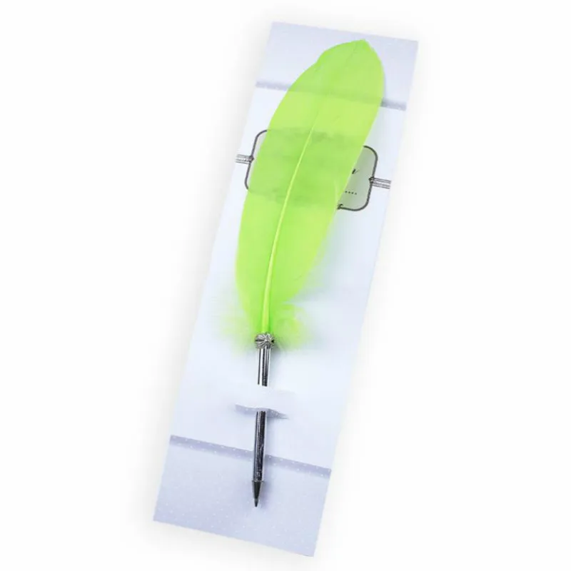 1Pc new Creative fashion Lovely Feather Quill Ballpoint Pen Funny cute pen Office School Supplies Gift | Канцтовары для офиса и