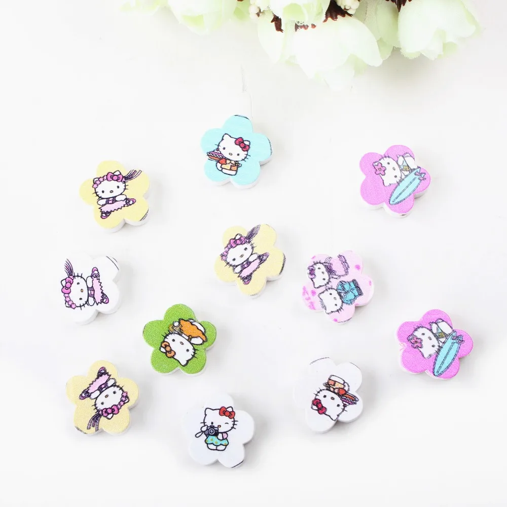 20 шт. 18 мм смешанный мультяшный рисунок цвет сливы Фотофон для детей XP0386 | Дом и