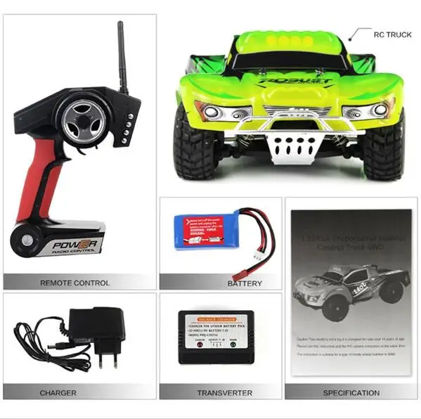 1 комплект Wltoys A969 1:18 Масштаб игрушки 2 4G 4WD 50 км/ч р/у дрейфующая Краткий курс на