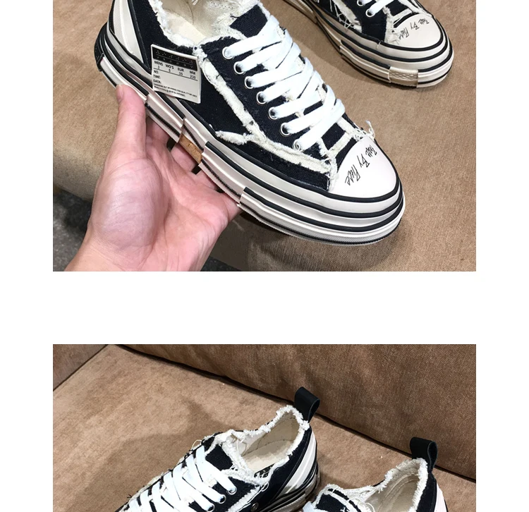 Buono Scarpe/парусиновые кроссовки на платформе для мужчин и женщин; Повседневные кроссовки для пар; Модная брендовая женская обувь; кроссовки с кисточками; большие размеры; 44EU