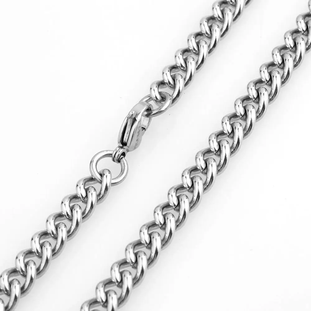 7 мм широкая цепочка для мужчин мальчиков ожерелье Снаряженная кубинская ссылка