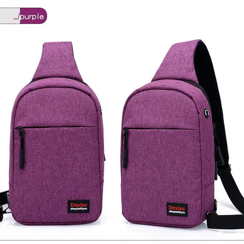 Мода 2017 г. черный Водонепроницаемый Мужской груди мешок унисекс парусиновая