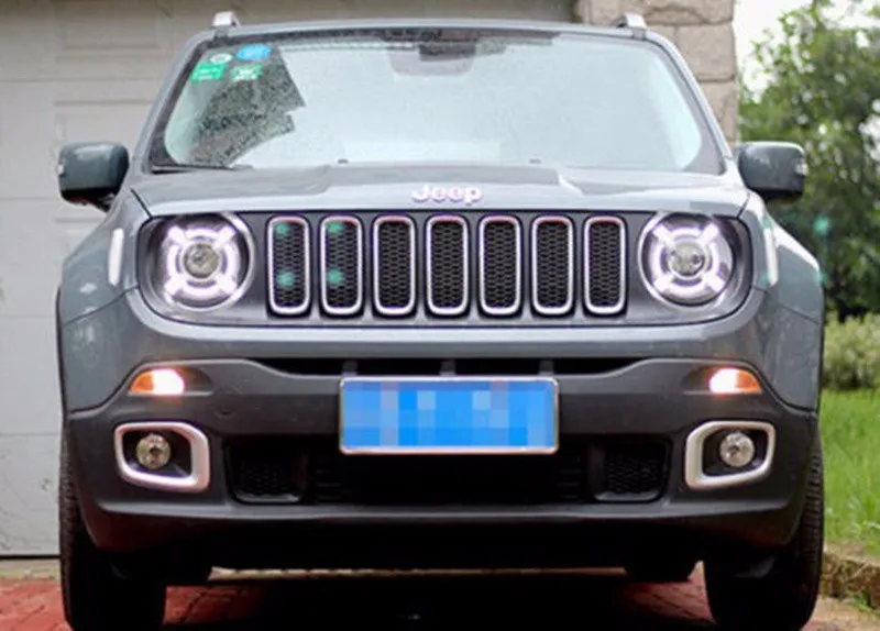 Фары головного света FADUIES для 2015 2017 Jeep Renegade HID с биксеноновым проектором DRL Для BU