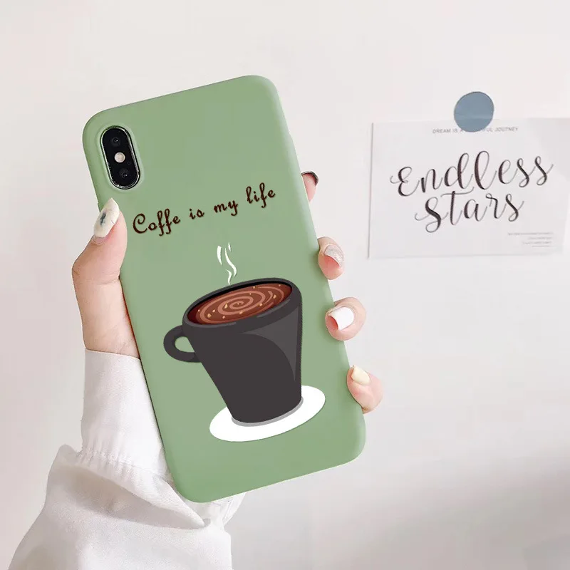 Милый чехол JAMULAR для телефона с изображением картошки фри и меда iPhone 7 XS MAX XR X 8 6 6s