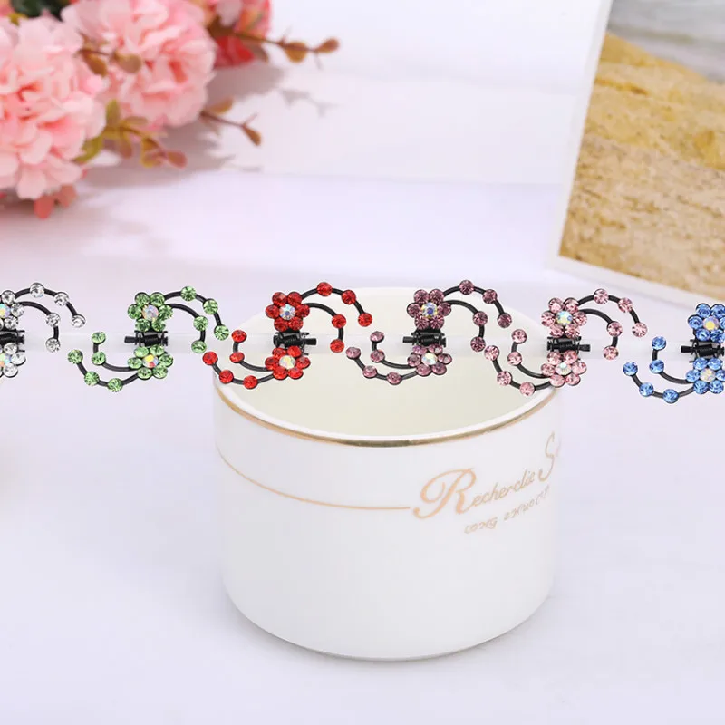 6PCS/1 Pack Wedding Bridal Hair Claws Women Mini Headwear Rhinestone Snowflake Clips Flower Hairpins Accessorie 2018 | Аксессуары для