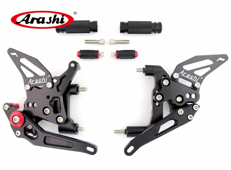 Arashi 1 комплект для поездок на мотоцикле DUCATI Panigale 1199 2012 2013 ЧПУ Rider регулируемая подножка подножки Rearset черный - Цвет: Black