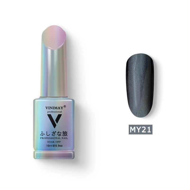 MY21 VINIMAY Гель-лак для ногтей "кошачий глаз" vernis полуперманентный УФ-гель для ногтей лак-праймер впитывающийся Гель-лак для ногтей Полировочный Гель для маникюра - Цвет: MY21