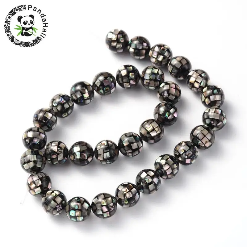 

Natural Abalone Shell Beads, Abalone/Paua Shell Round Beads, Colorful, 10mm