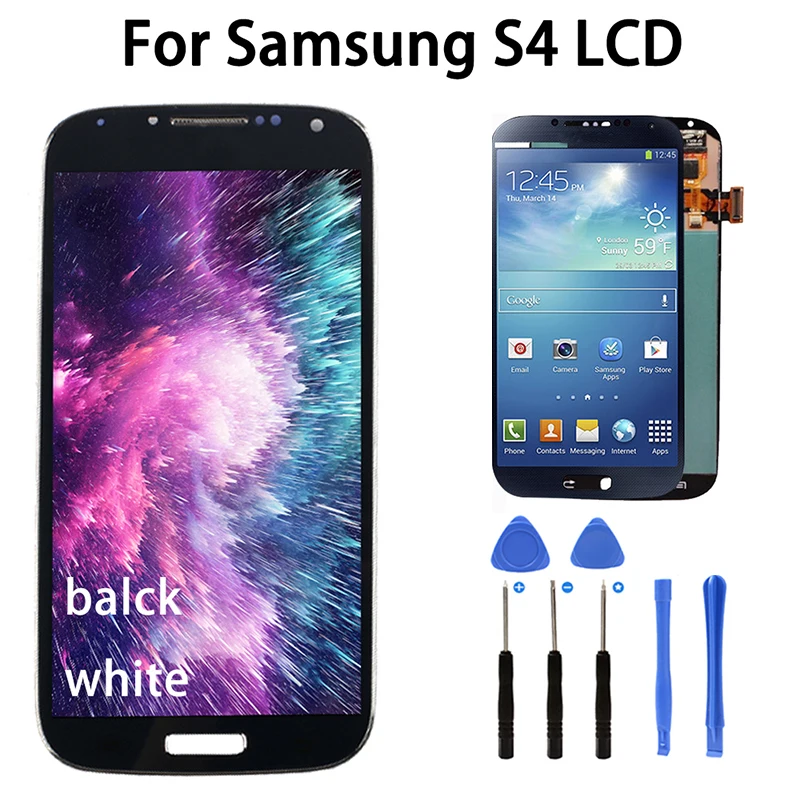 ЖК-дисплей с дигитайзером 5 дюймов для Samsung Galaxy S4 i9500 i9505 i9506 сенсорным экраном в