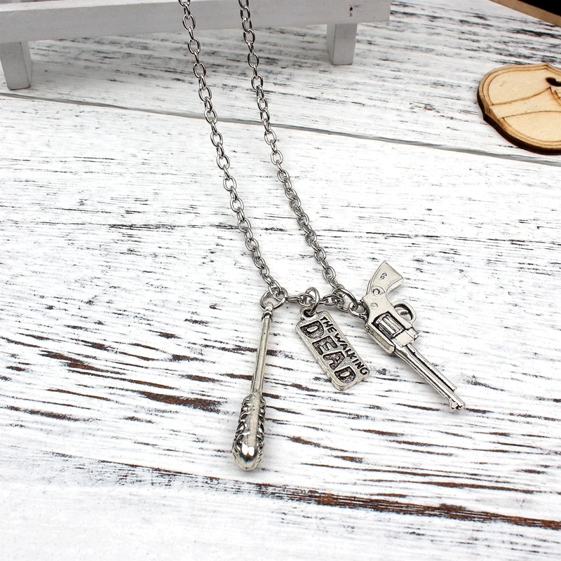 Ожерелье с кулоном ходячих мертвецов короткий длинный женский и мужской