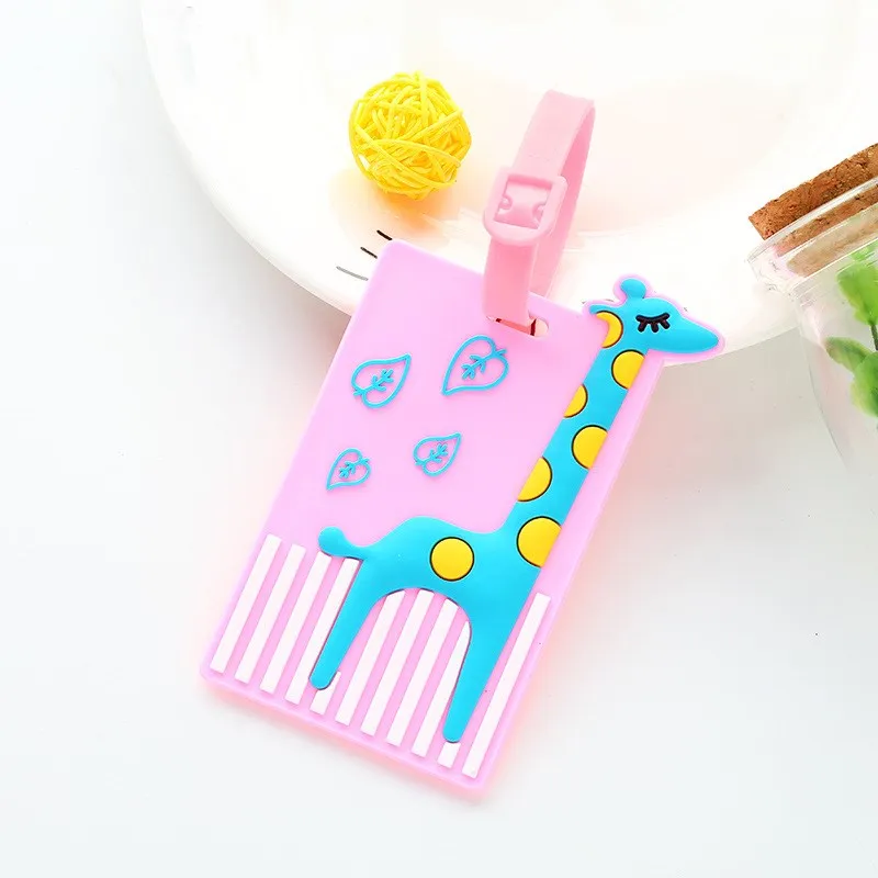 pink giraffe Милый Эйфелева башня автобус держатель для карт мультфильм Обложка для паспорта высокое качество ПВХ карты сумка для студентов детский подарок - Цвет: pink giraffe