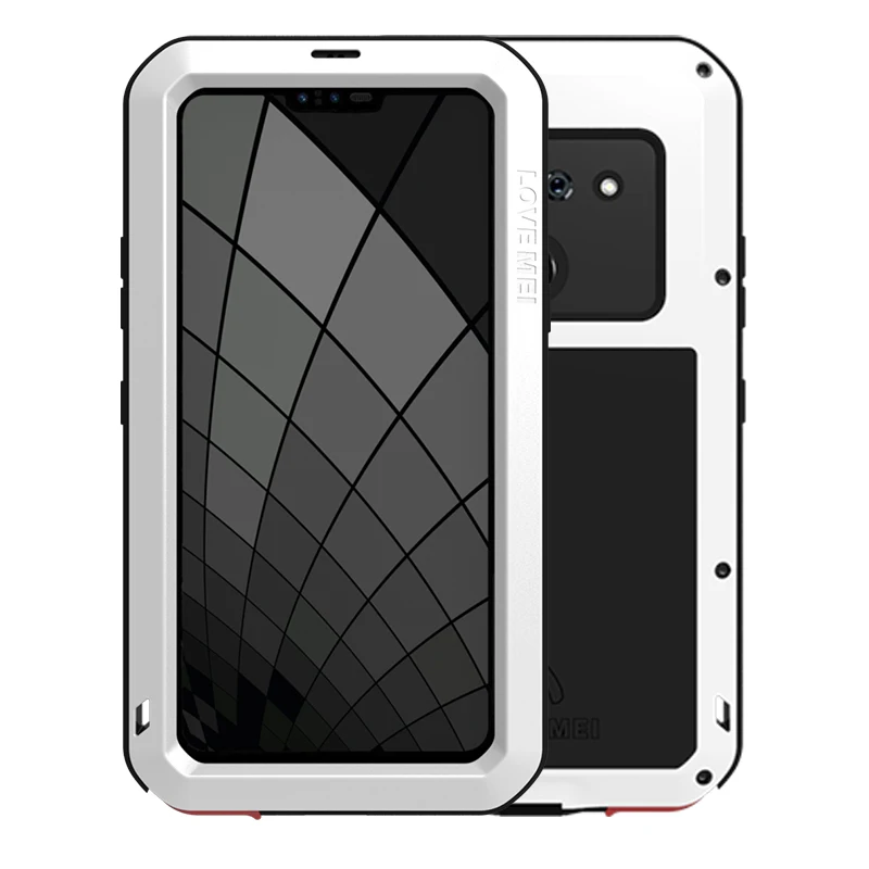 white Gorilla glass) LOVE MEI мощный чехол для LG G8 ThinQ чехол для телефона LG G8 Водонепроницаемый Алюминиевый металлический Броня чехол для телефона LGG8 - Цвет: white