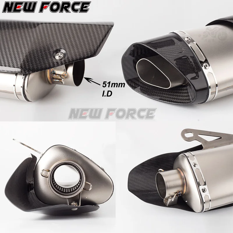 Универсальный R6 RC390 GSXR750 GSXR 750 Z900 мотоцикл Akrapovic выхлопная Модифицированная труба