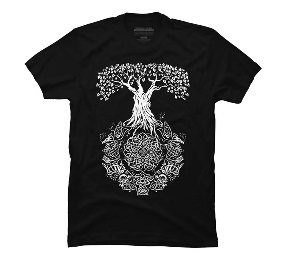 Мужская футболка Yggdrasil древо Жизни мужские Графических Футболка | одежда