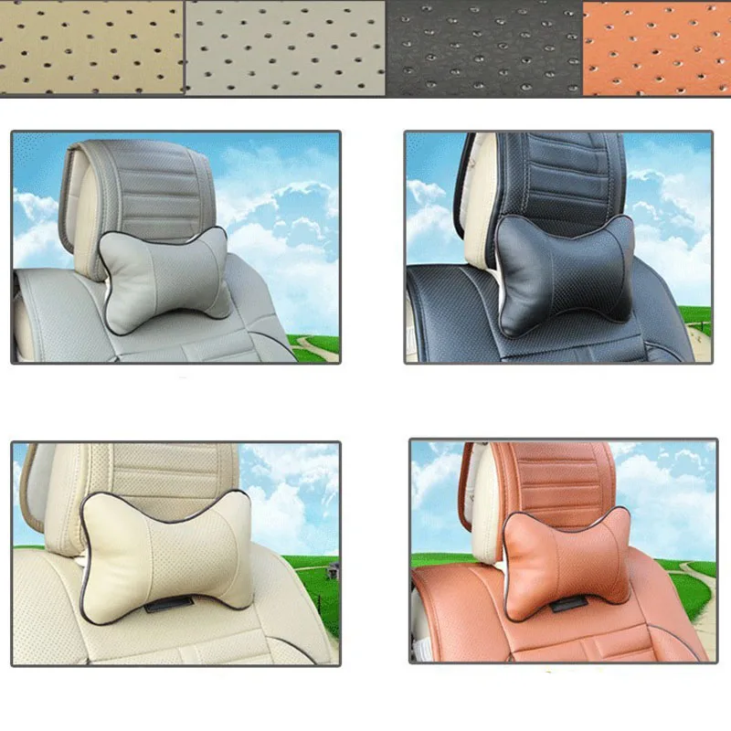 2 шт. искусственная кожа окаймляющий подголовник для автомобиля аксессуары шеи