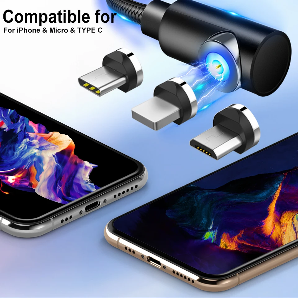 ANBES Быстрый Магнитный кабель Micro usb type C зарядное устройство для зарядки iPhone XS X XR 8 7
