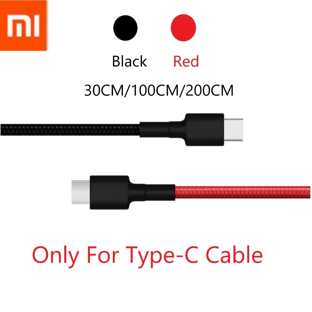 Оригинальный Xiaomi USB type C зарядный кабель зарядное устройство кабели для передачи