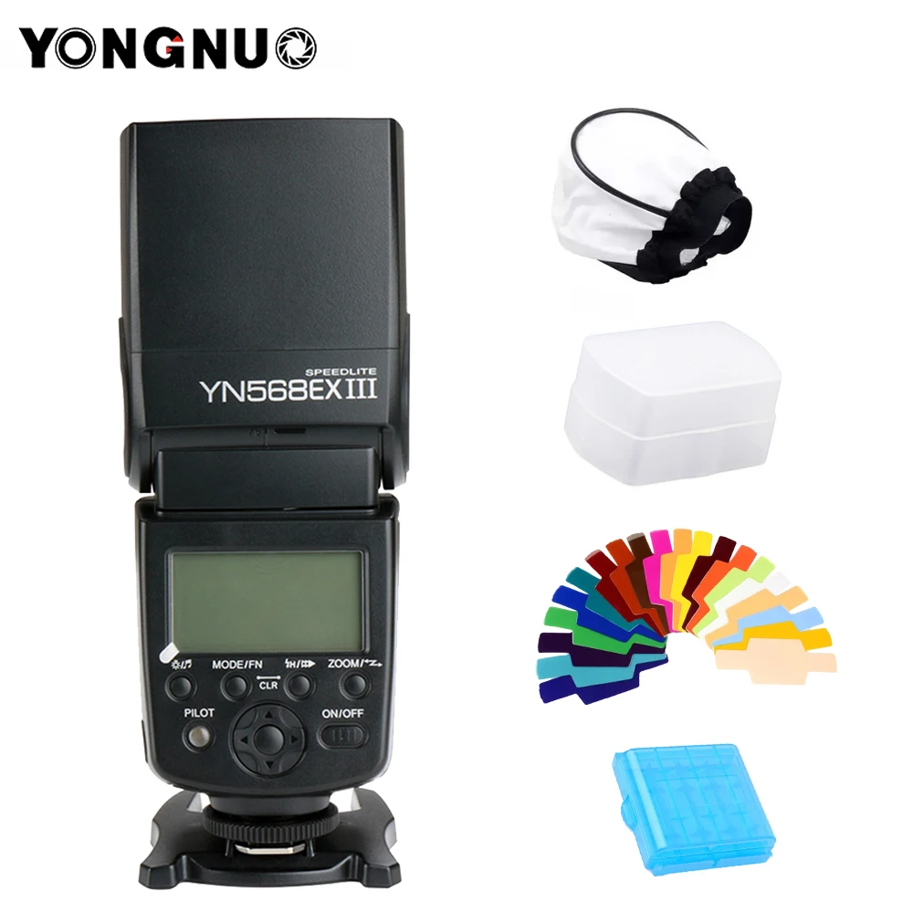 Светодиодная лампа для видеосъемки YONGNUO YN568EX III вспышки ttl Беспроводной HSS Вспышка Speedlite для Canon Nikon DSLR Камера Совместимость YN600EX-RT II YN568EXII