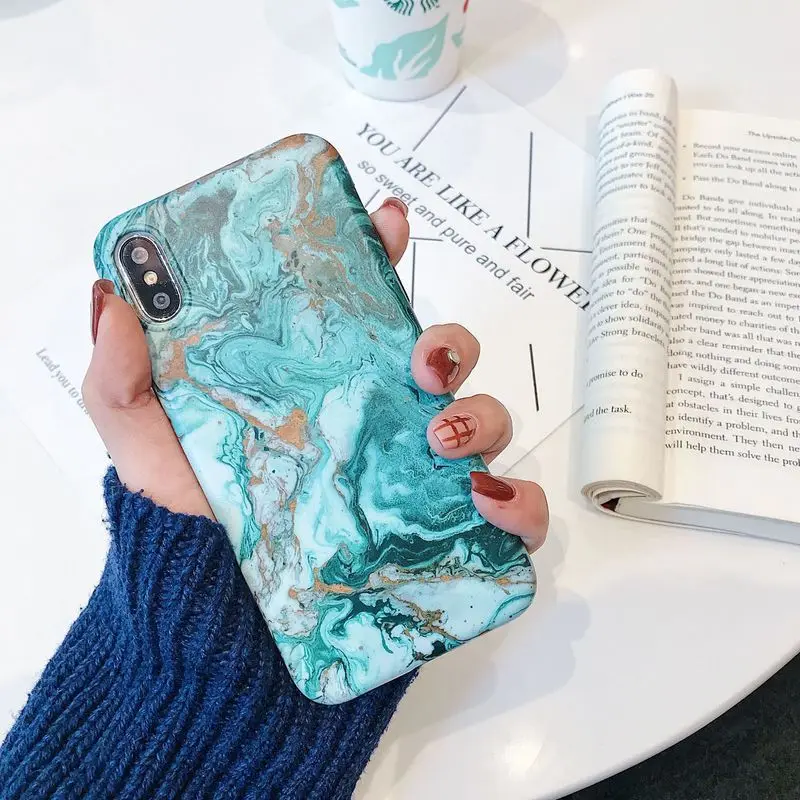 Мраморный полосатый силиконовый чехол для iPhone XR X XS Max 6 6S 7 8 Plus милый Модный мягкий