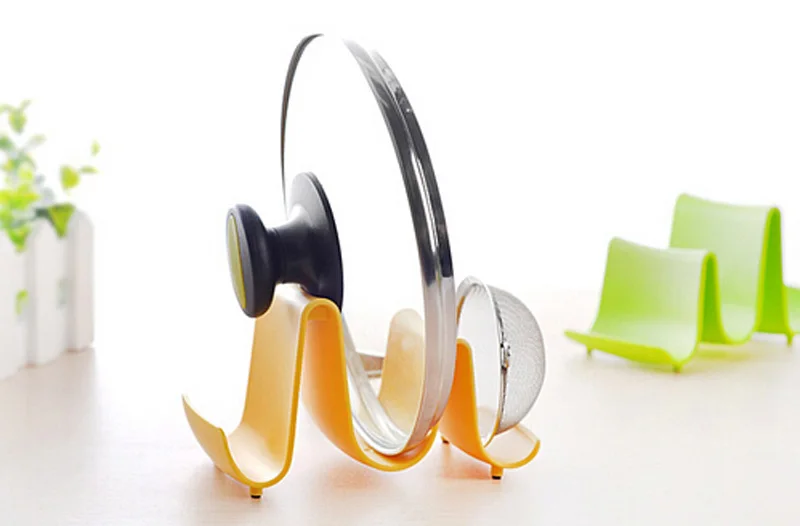 Горячая креативная Удобная волна дизайн кастрюля крышка Подставка держатель плита