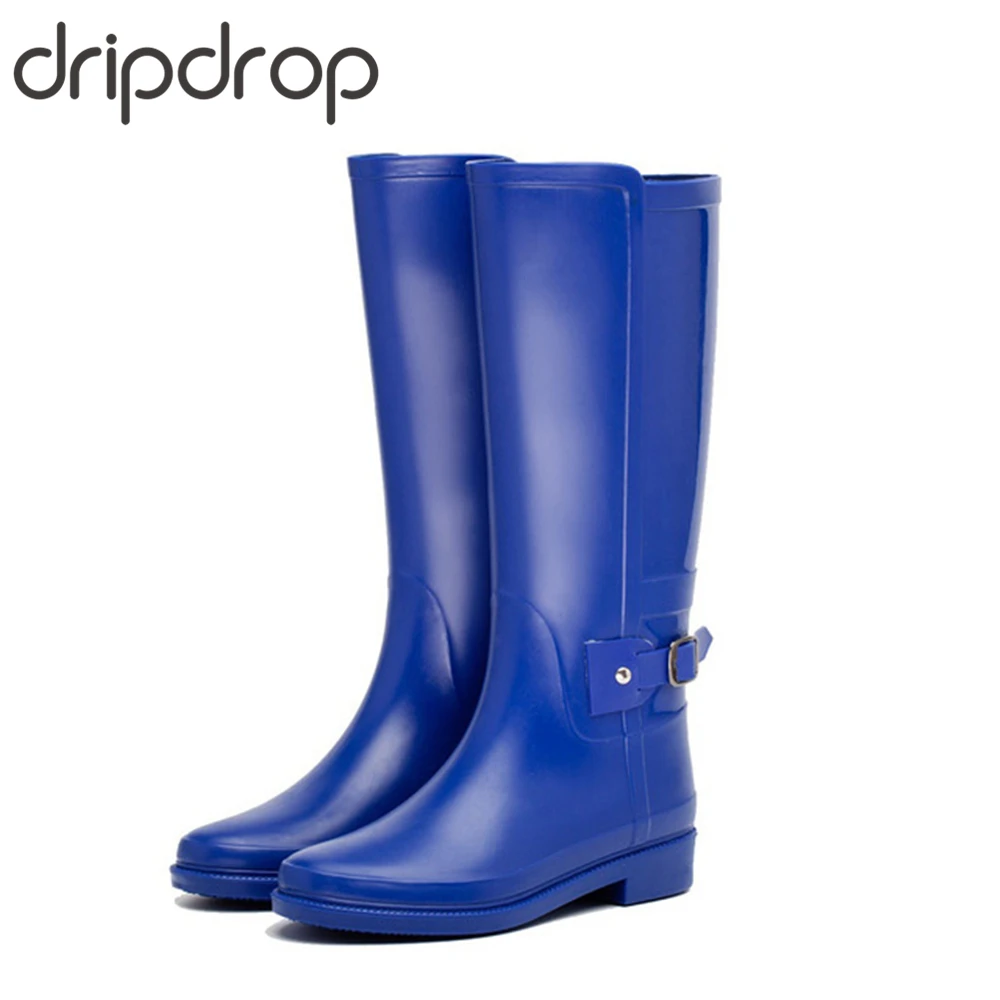 DRIPDROP Резиновые сапоги из ПВХ Водонепроницаемые Женские классические высокие до
