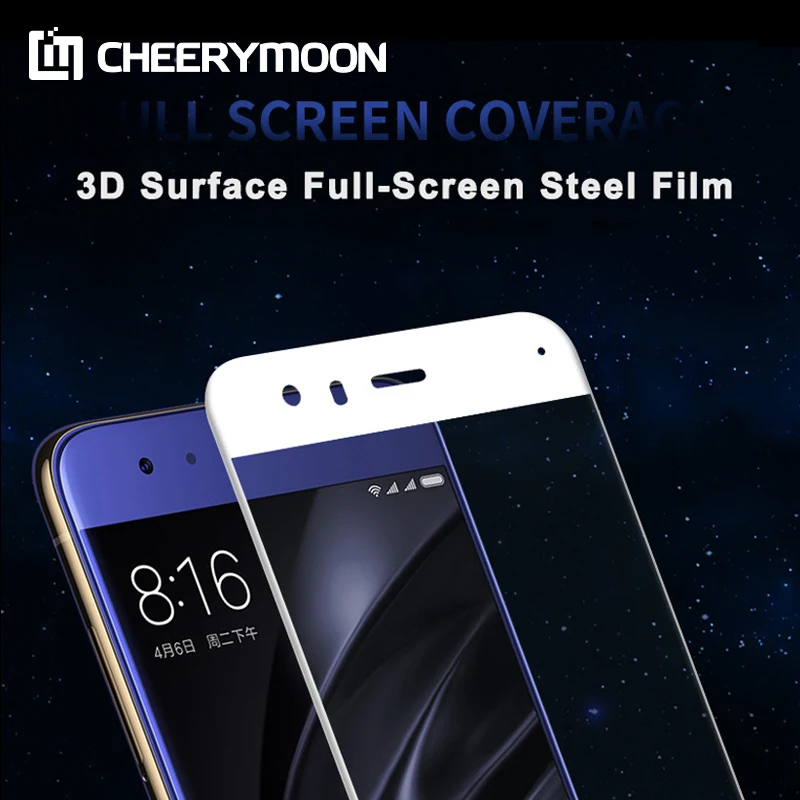 CHEERYMOON 3D полное клеевое олеофобное покрытие для Xiaomi Mi 6 M6 защита экрана Mi6 высокое