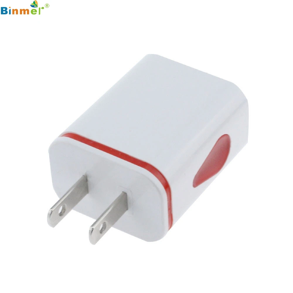 VOBERRY Charger Adapter LED Light Professional Plug USB AC Travel 2USB Port Water Drop for iPhone 7 / 7Plus | Электроника