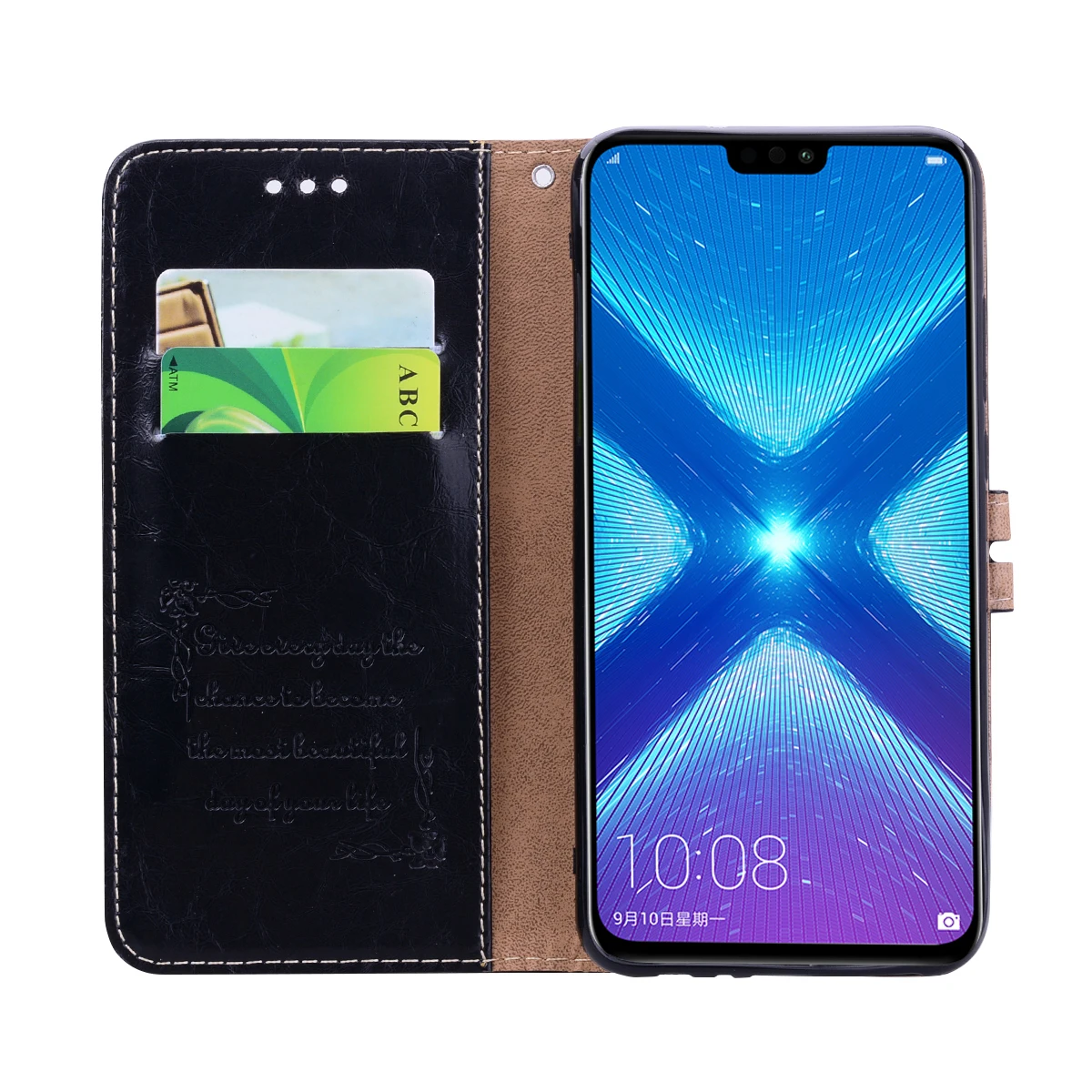 Для Huawei Honor 8A 8X 8C откидная Обложка на заднюю панель из искусственной кожи