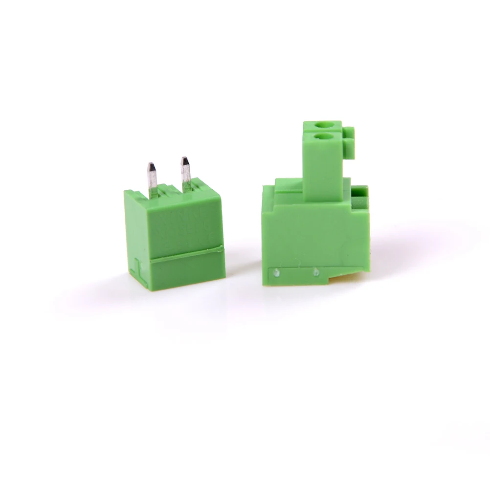 10 PCS 2pin Right Angle Terminal Plug Type 300V 8A 3.81mm Pitch Connector Pcb Screw Block | Обустройство дома